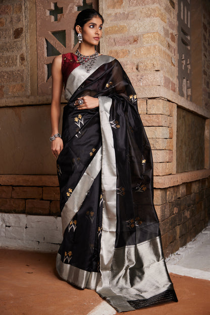 Neelanjaali Pure Silk Chanderi Saree