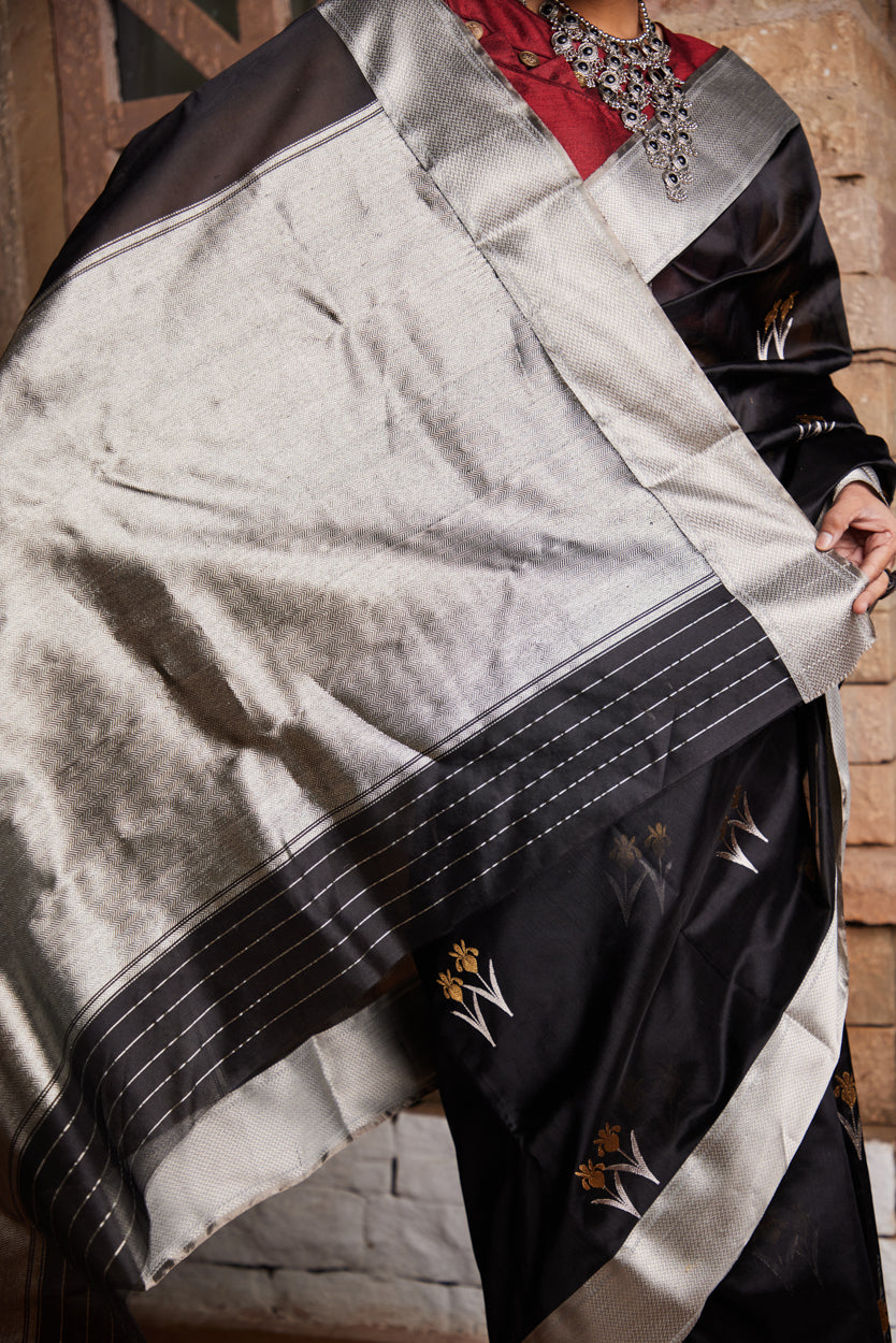 Neelanjaali Pure Silk Chanderi Saree