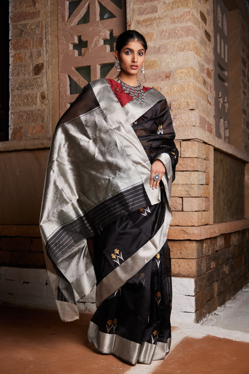 Neelanjaali Pure Silk Chanderi Saree