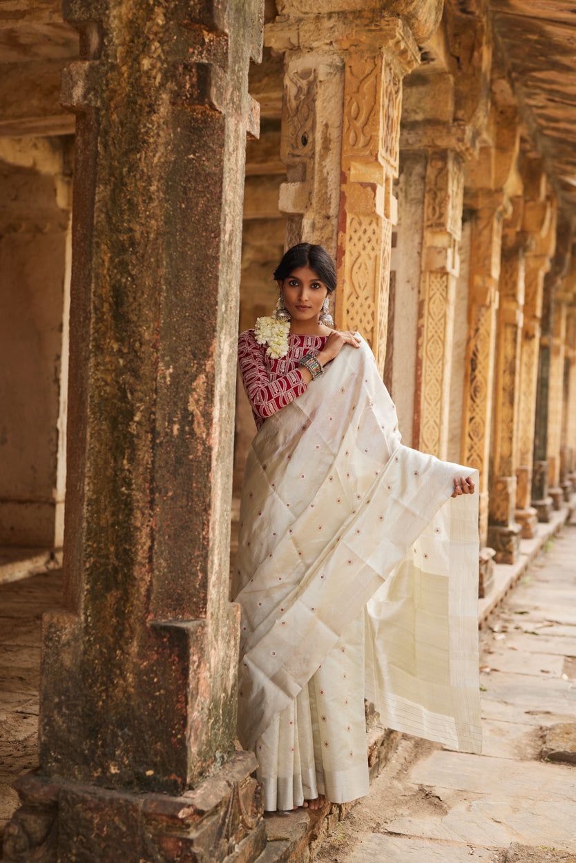Shaheen Pure Silk Chanderi Saree