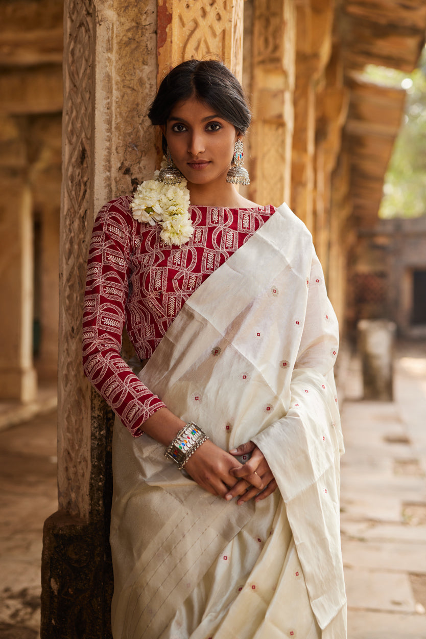 Shaheen Pure Silk Chanderi Saree