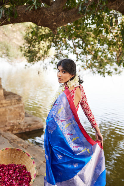 Neelanjali Pure Silk Chanderi Saree
