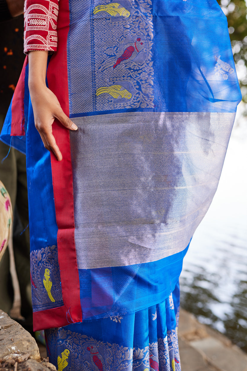Neelanjali Pure Silk Chanderi Saree