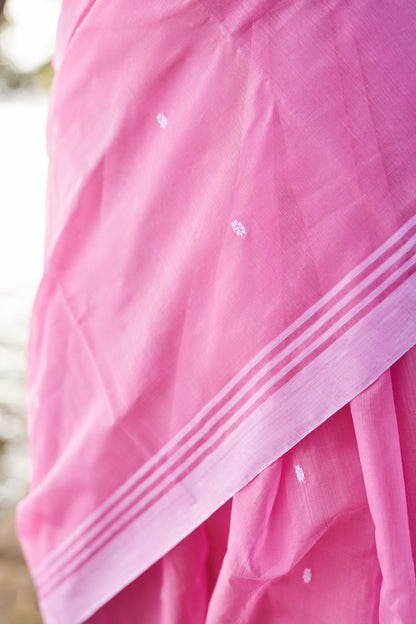 Gulabi Neer Cotton Silk Chanderi Saree