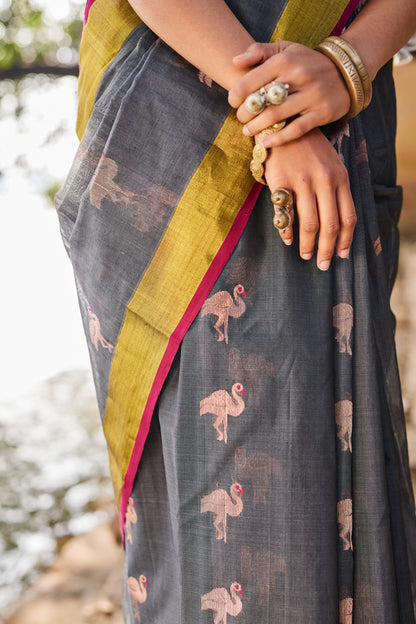 Hansika Cotton Silk Chanderi Saree