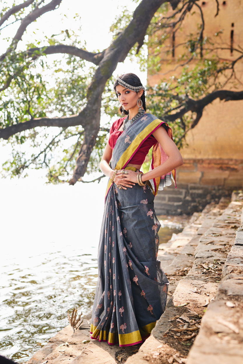 Hansika Cotton Silk Chanderi Saree
