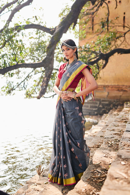 Hansika Cotton Silk Chanderi Saree