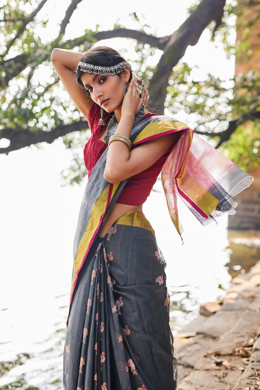 Hansika Cotton Silk Chanderi Saree