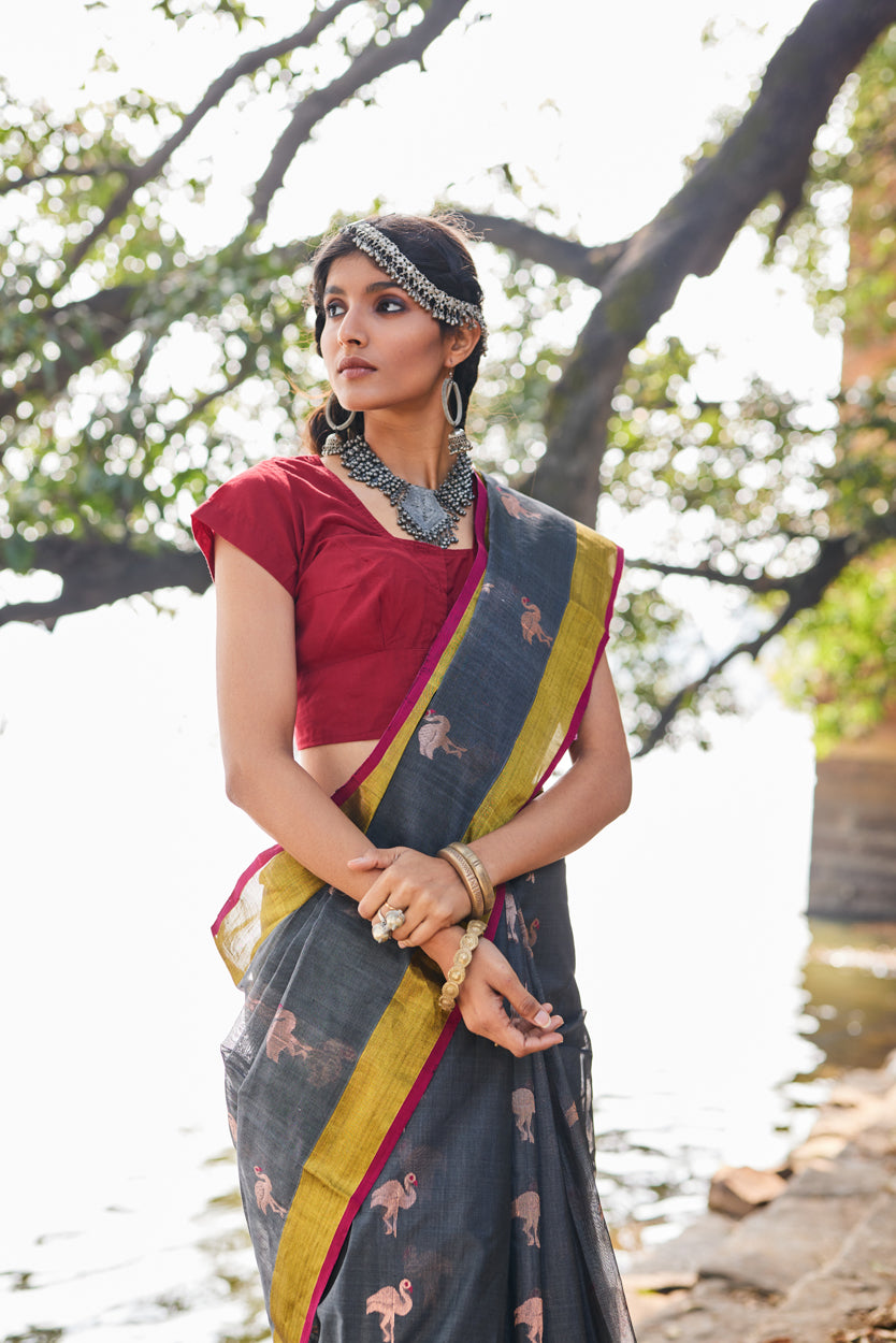 Hansika Cotton Silk Chanderi Saree