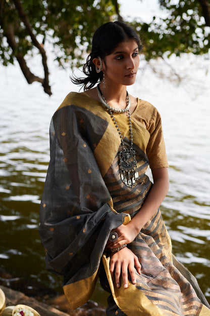 Nurani Neer Cotton Silk Chanderi Saree