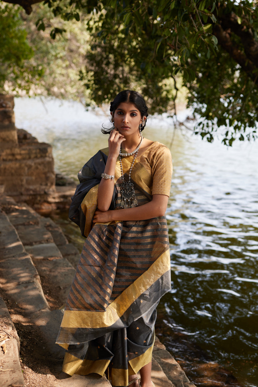 Nurani Neer Cotton Silk Chanderi Saree