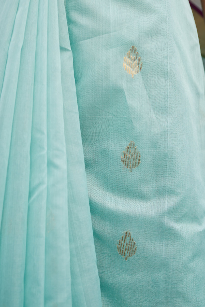 Neel Kusum Cotton Silk Chanderi Saree