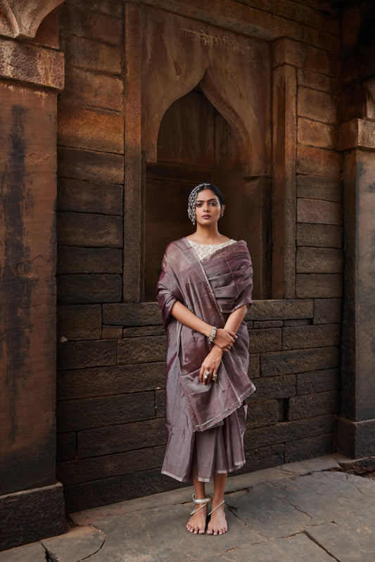 Roohani Tissue Silk Chanderi Saree