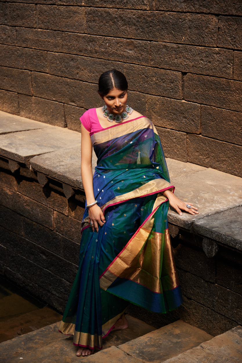 Hansini Cotton Silk Chanderi Saree