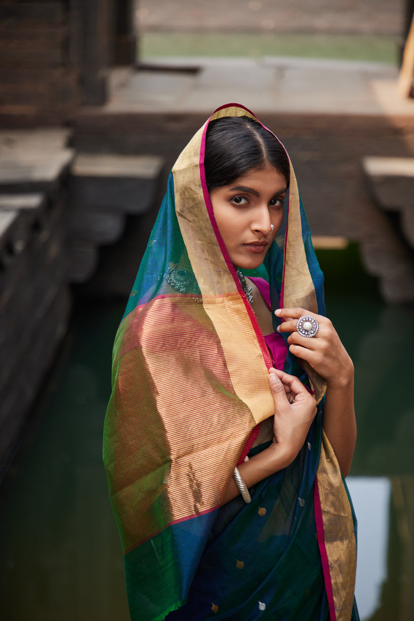 Hansini Cotton Silk Chanderi Saree