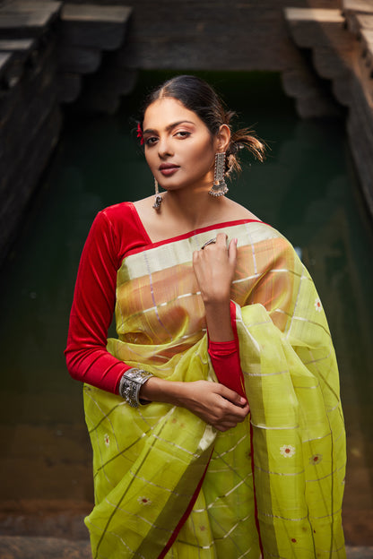 Meherani Kattan Silk Chanderi Saree