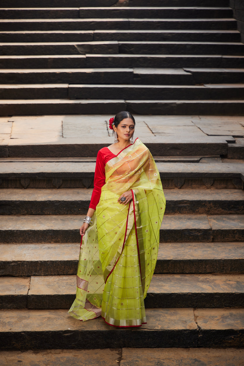 Meherani Kattan Silk Chanderi Saree