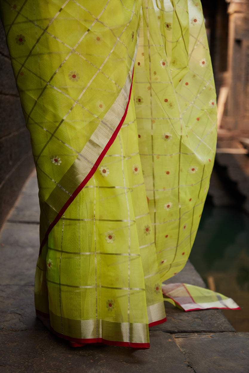 Meherani Kattan Silk Chanderi Saree