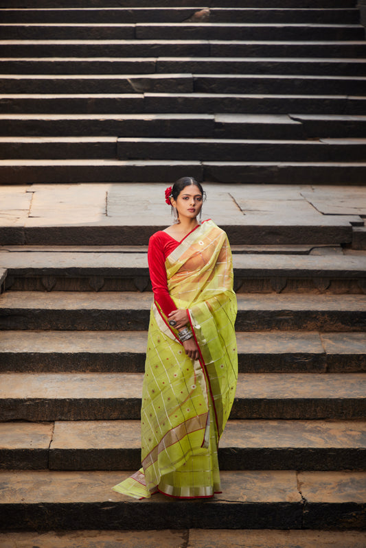 Meherani Kattan Silk Chanderi Saree