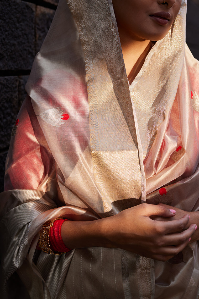 Noorani Adaa Pattu Silk Chanderi Saree