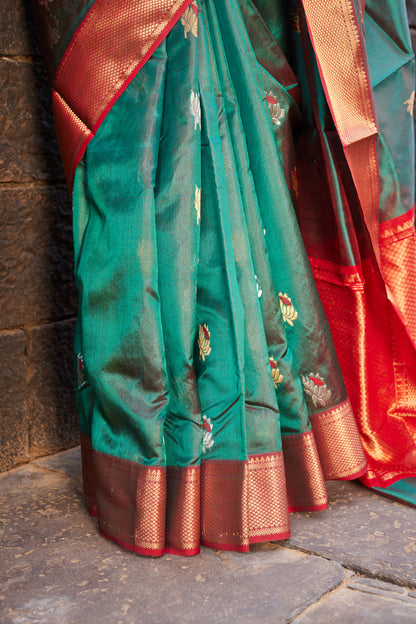 Noorani Nazm Pattu Silk Chanderi Saree