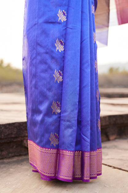 Neelani Shab Pattu Silk Chanderi Saree