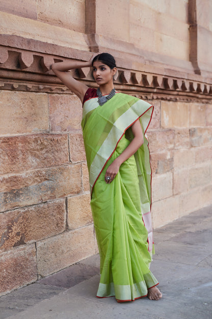 Jhilmil Afsana Cotton Silk Chanderi Saree