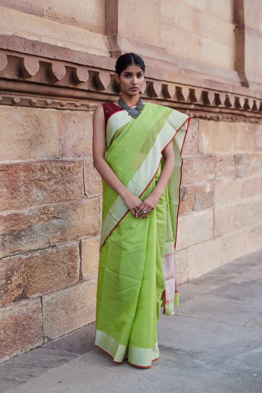 Jhilmil Afsana Cotton Silk Chanderi Saree