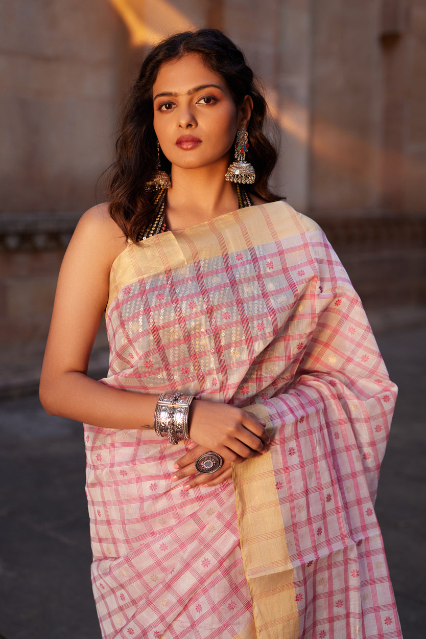 Sitaaron Si Nazakat Silk Chanderi Saree