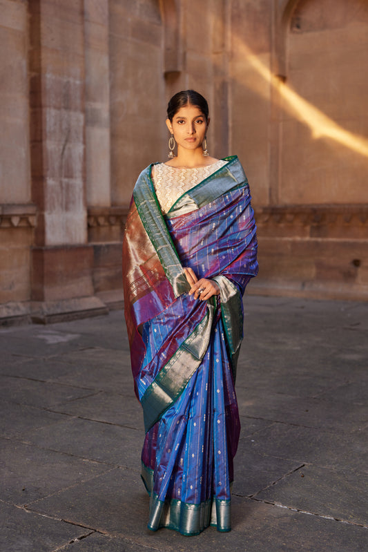 Shahi Aarzoo Pattu Silk Chanderi Saree