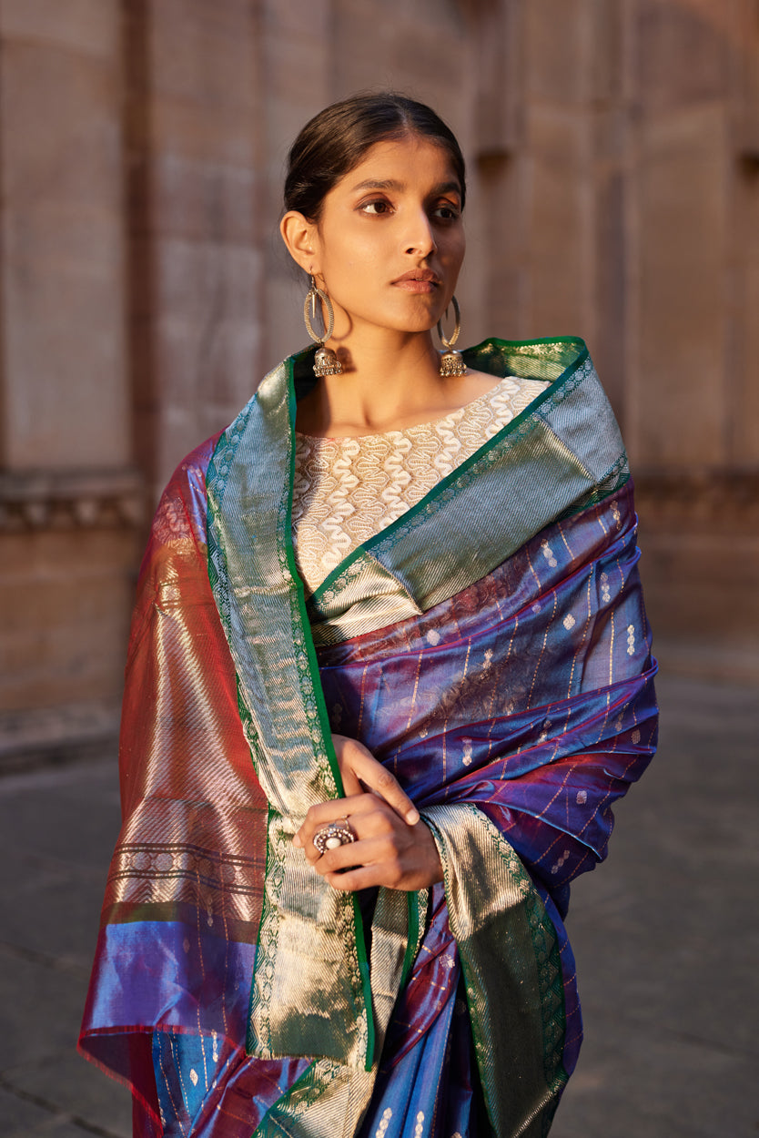 Shahi Aarzoo Pattu Silk Chanderi Saree