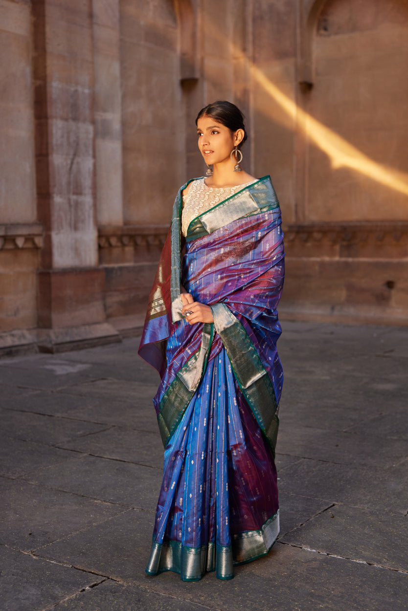 Shahi Aarzoo Pattu Silk Chanderi Saree