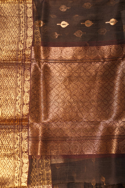 Siyahi Parwana Silk Chanderi Saree