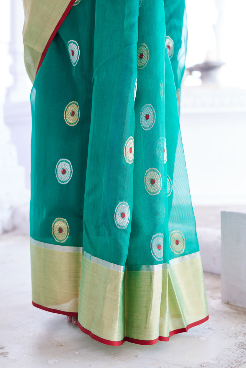 Madhubani Kattan Silk Chanderi Saree