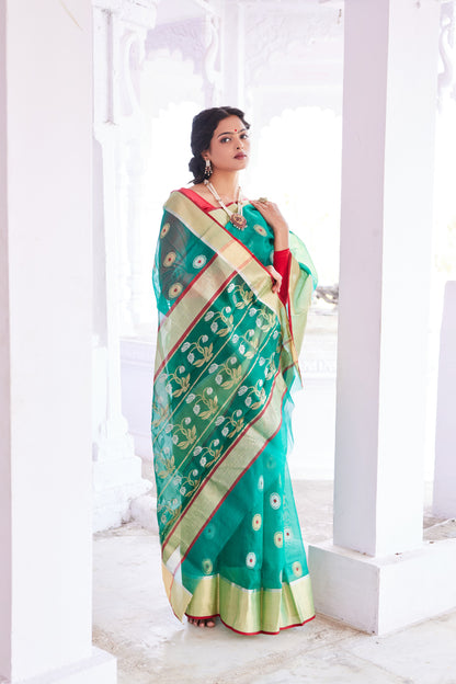 Madhubani Kattan Silk Chanderi Saree