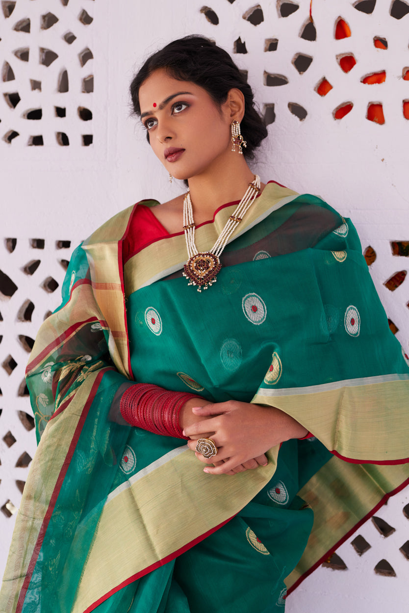 Madhubani Kattan Silk Chanderi Saree