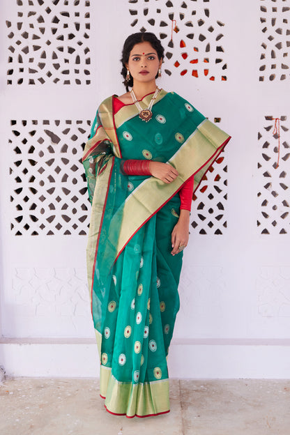 Madhubani Kattan Silk Chanderi Saree