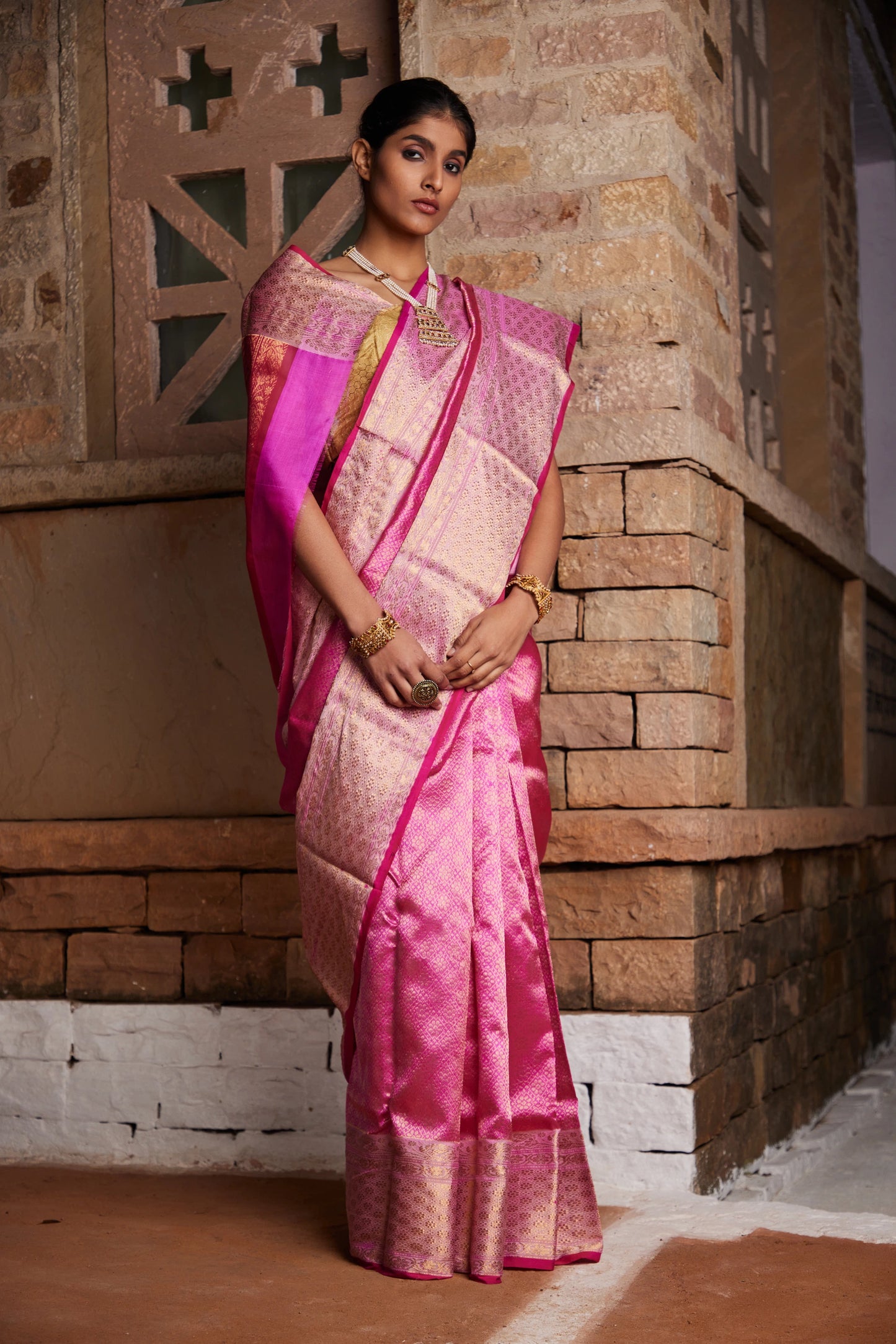 Ruhani Taraz Jaal Pure Silk Chanderi Saree