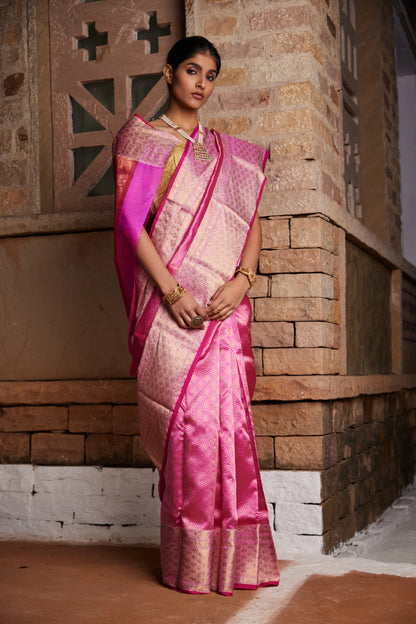 Ruhani Taraz Jaal Pure Silk Chanderi Saree