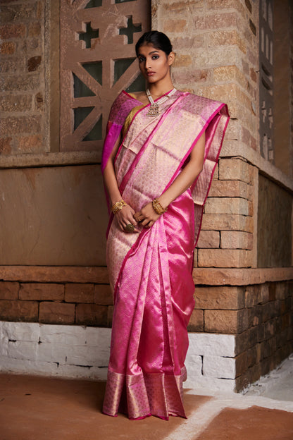 Ruhani Taraz Jaal Pure Silk Chanderi Saree