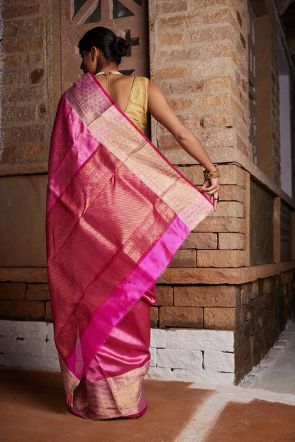 Ruhani Taraz Jaal Pure Silk Chanderi Saree