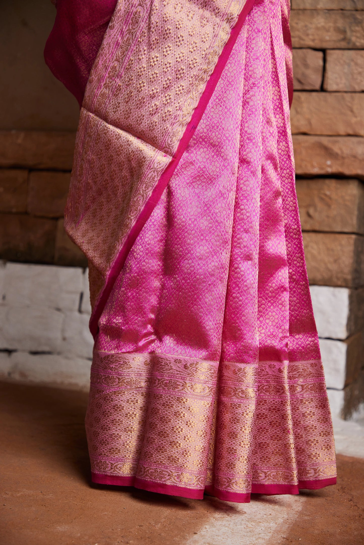 Ruhani Taraz Jaal Pure Silk Chanderi Saree