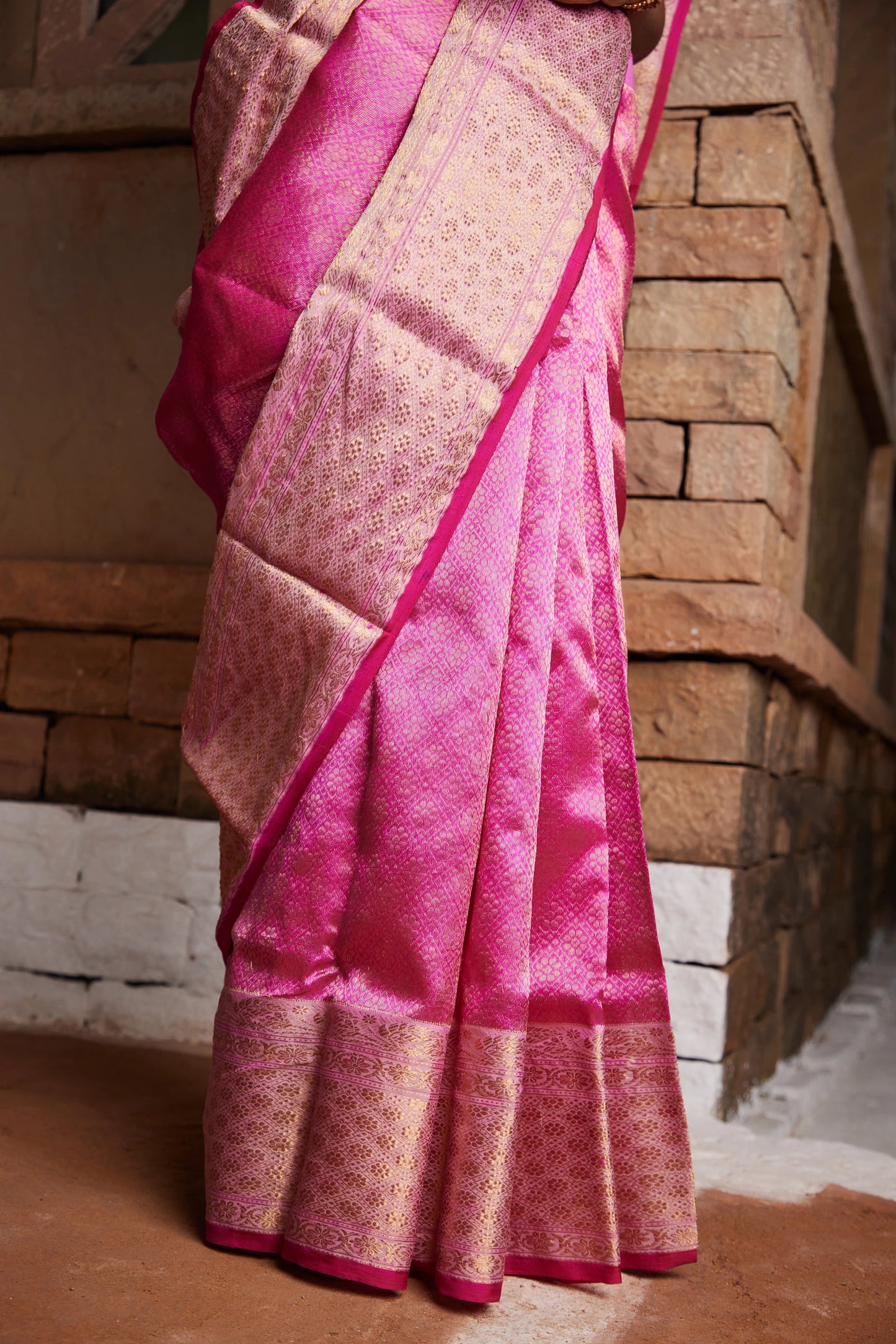 Ruhani Taraz Jaal Pure Silk Chanderi Saree