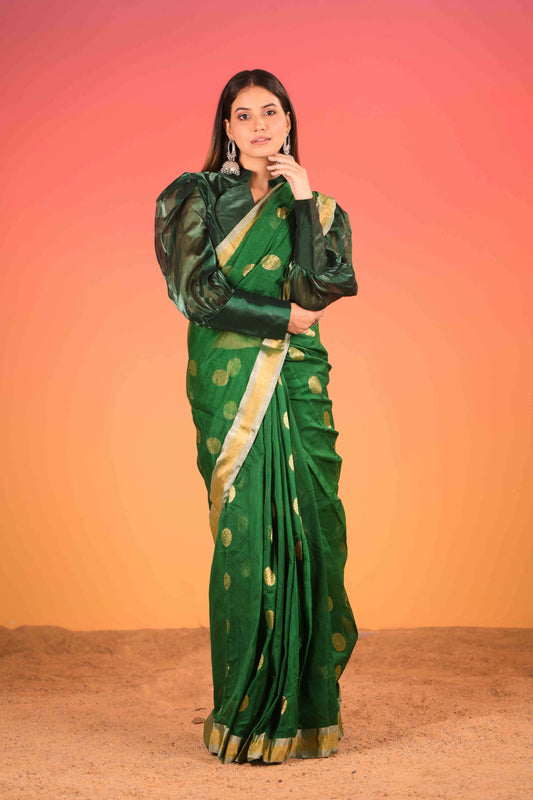 Zareen Gola Chanderi Cotton Silk  Saree