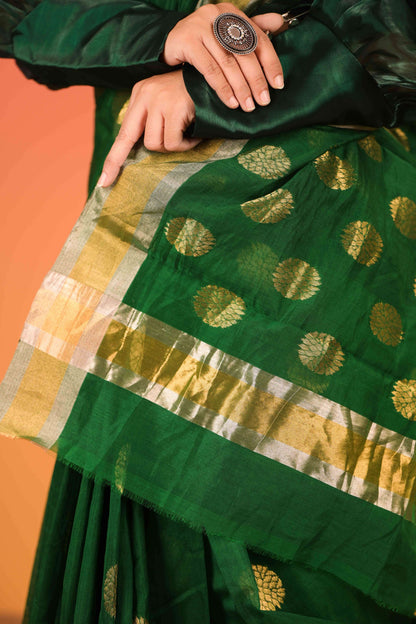 Zareen Gola Chanderi Cotton Silk  Saree