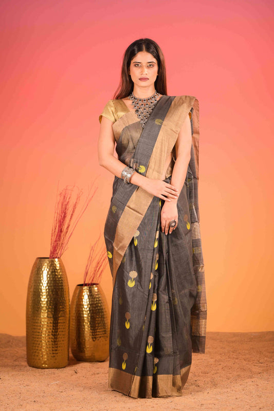 Koyla Gul Chanderi Cotton Silk Saree