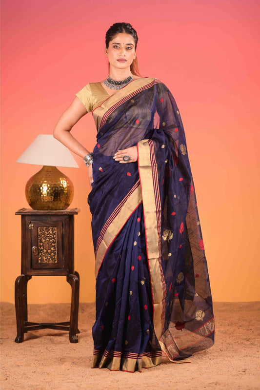 Neel Noor Chanderi Cotton Silk Saree