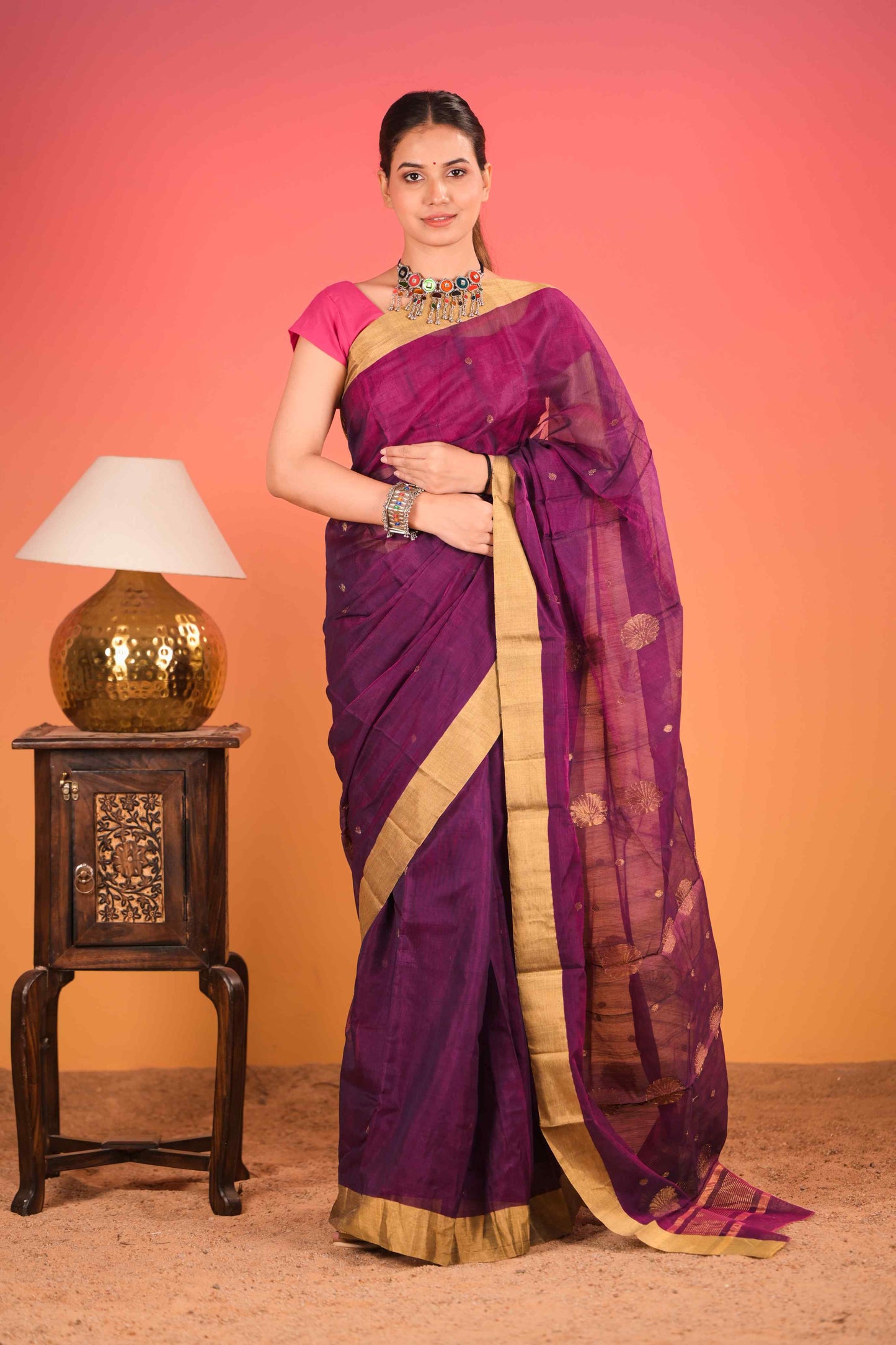 Ranga Sikka Chanderi Cotton Silk Saree