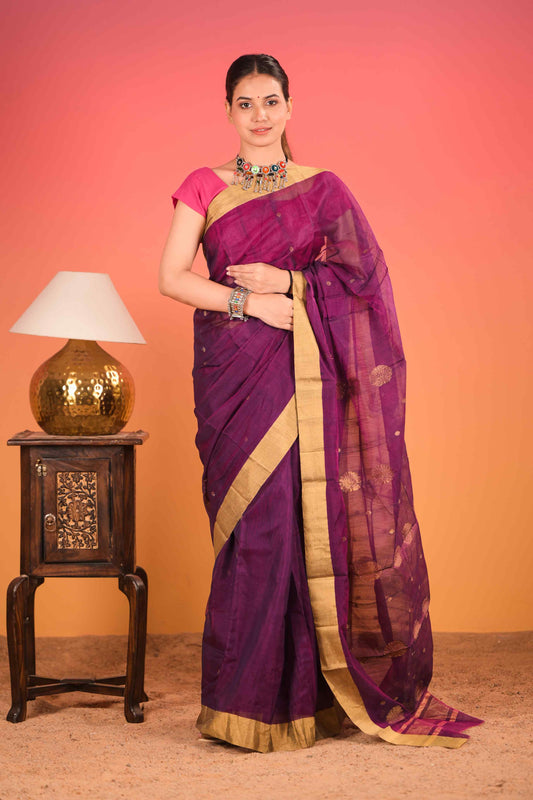 Ranga Sikka Chanderi Cotton Silk Saree