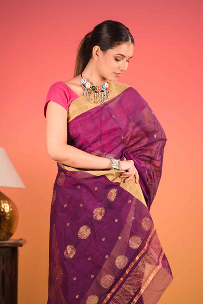 Ranga Sikka Chanderi Cotton Silk Saree